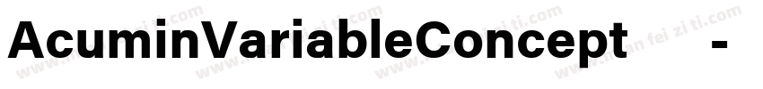 AcuminVariableConcept 下载字体转换